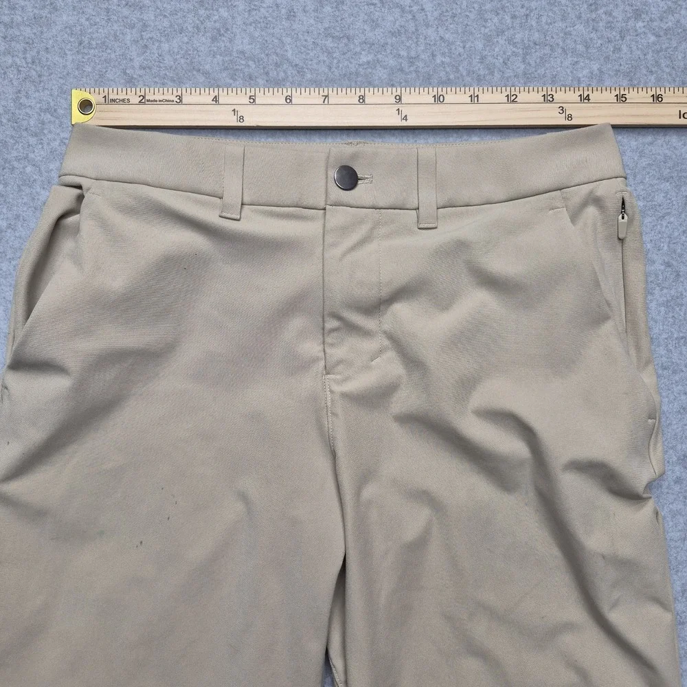 Lululemon ABC Slim Fit Trouser 28 Pants Mens Beige Khaki Warpstreme Minimalist